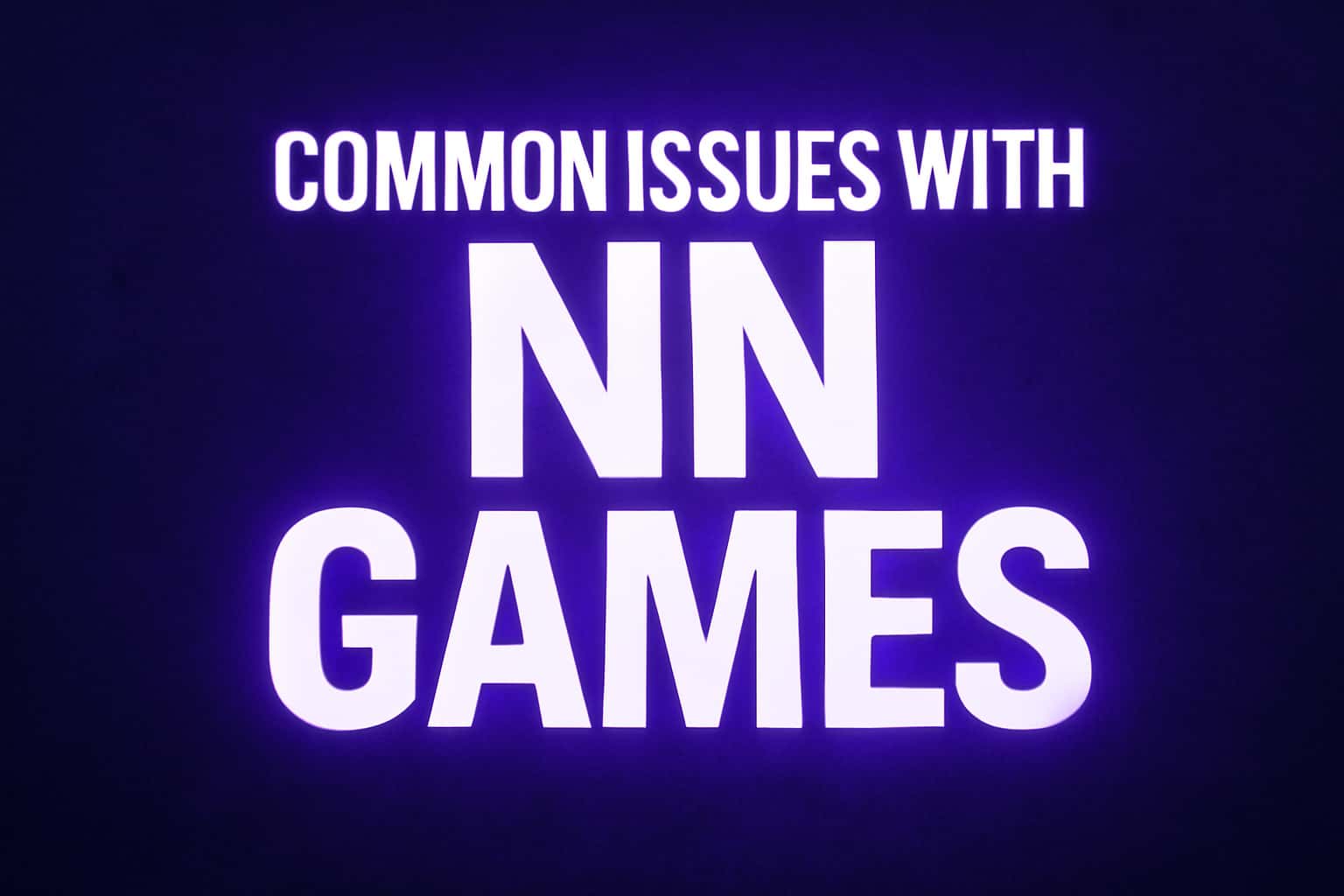 Neutral scene depicting common issues with NN Games.