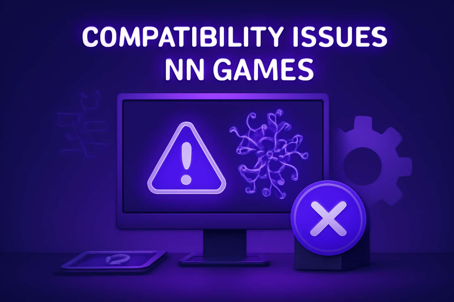 An informational image showcasing compatibility issues related to NN Games.