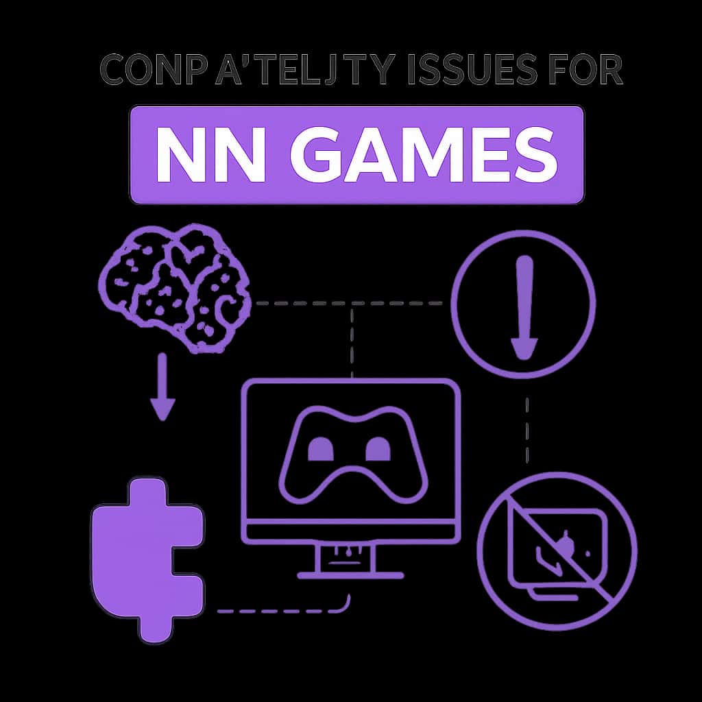 An educational diagram detailing compatibility issues for NN Games.