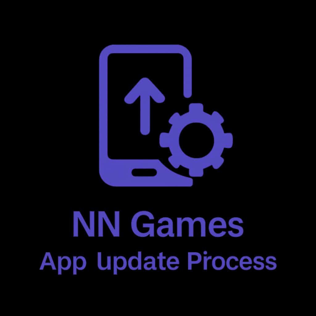 A badge symbolizing the NN Games App Update Process.