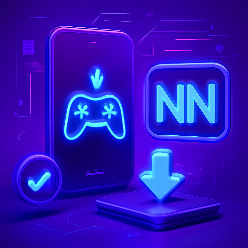 An educational diagram illustrating the NN Games App Update Process.