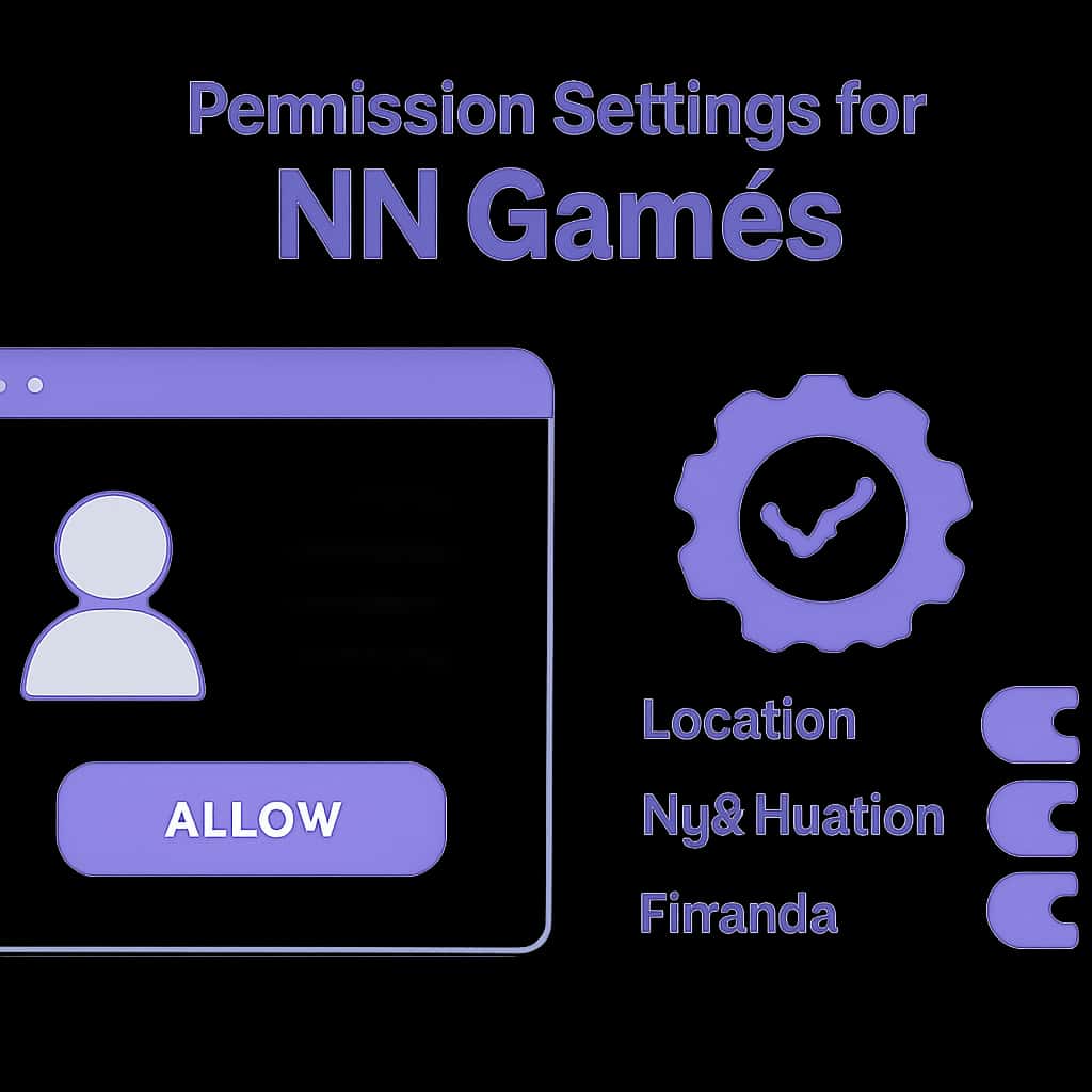 An illustration depicting permission settings for NN Games.