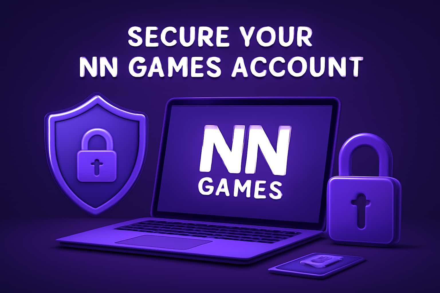 An illustrative representation of securing an NN Games account, emphasizing digital safety.
